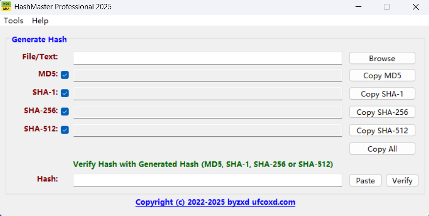 HashMaster 工具截图